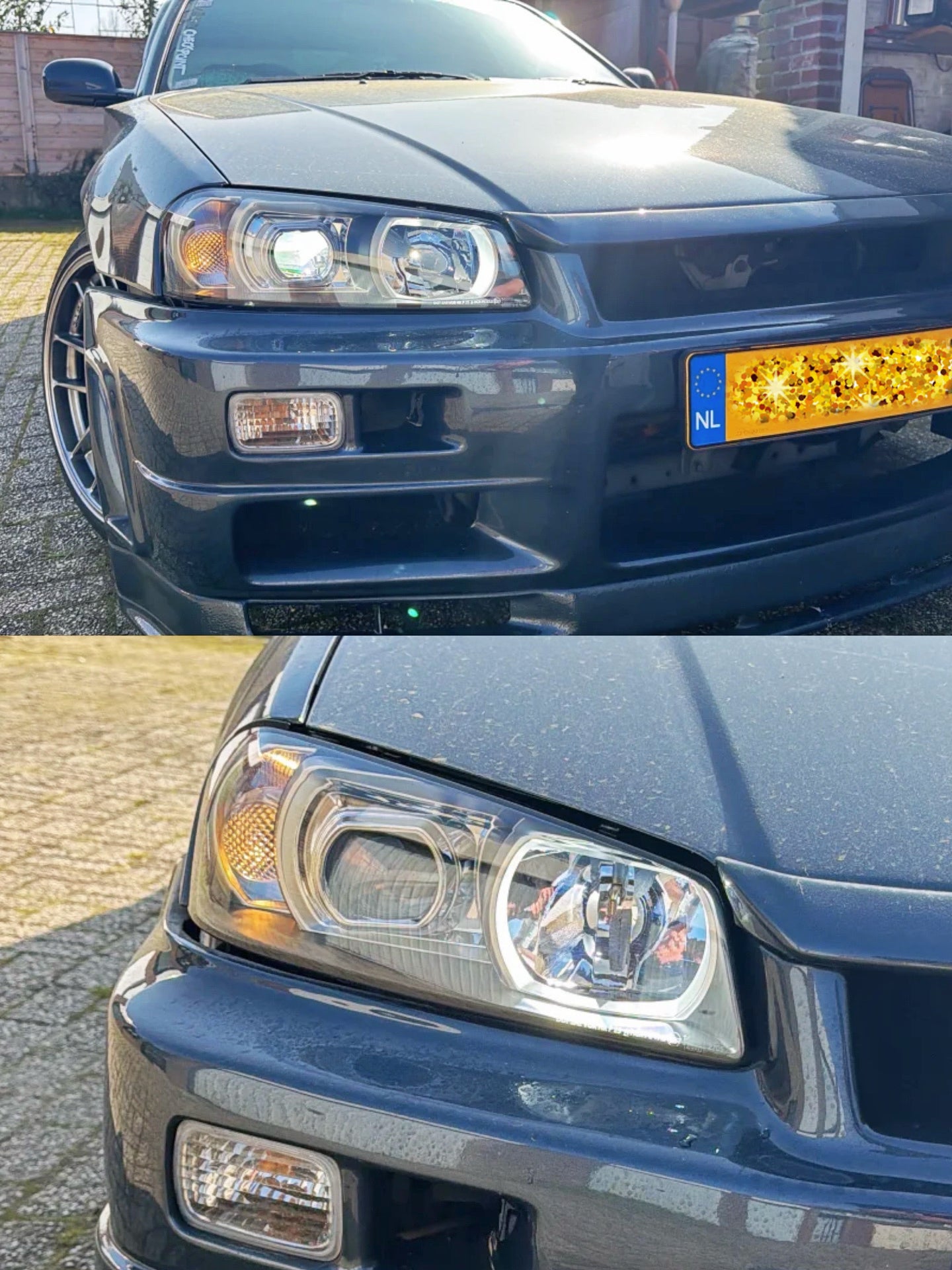 LED PROJECTOR Headlights For Nissan Skyline R34 GTR GT-R BNR34/GTT ER34 1998-2002 Projector Style