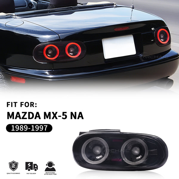 Archaic For Mazda Miata NA Full LED Tail Light Assembly (Light Smoke)Already E-mark certified