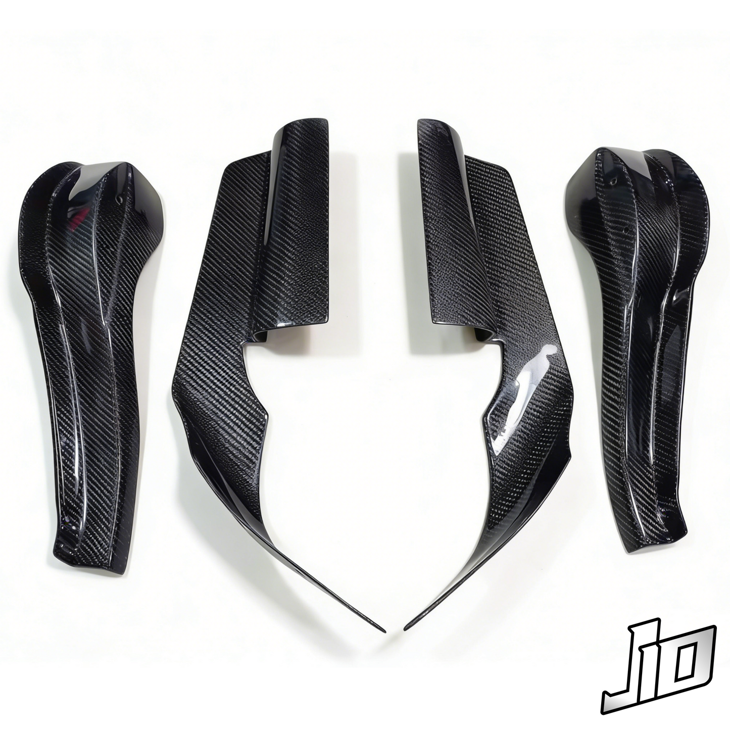 Nissan Skyline R34 GTR Carbon Fiber Front Bumper Lip Spoiler Fins 4pcs