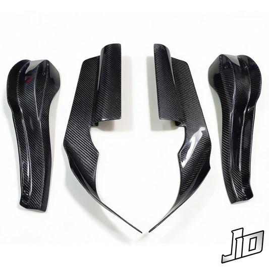 Nissan Skyline R34 GTR Carbon Fiber Front Bumper Lip Spoiler Fins 4pcs