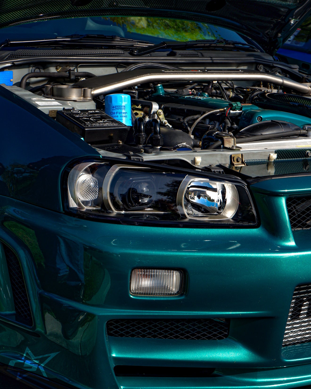 LED PROJECTOR Headlights For Nissan Skyline R34 GTR GT-R BNR34/GTT ER34 1998-2002 Projector Style