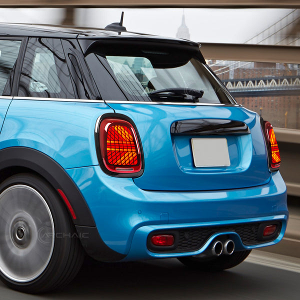 Mini Cooper F55 F56 F57 LED Tail Lights 2014–2024 | Sequential Turn Signal Rear Lamps by Archaic | Smoked & Red Options