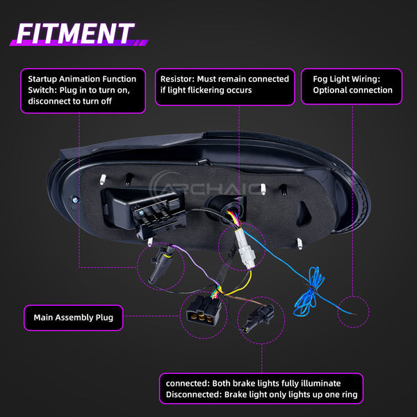 Archaic For Mazda Miata NA Full LED Tail Light Assembly (Light Smoke)Already E-mark certified