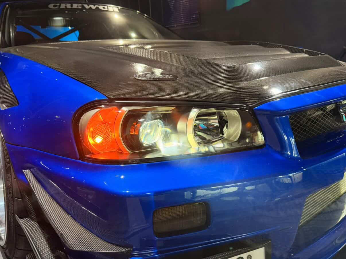 LED PROJECTOR Headlights For Nissan Skyline R34 GTR GT-R BNR34/GTT ER34 1998-2002 Projector Style