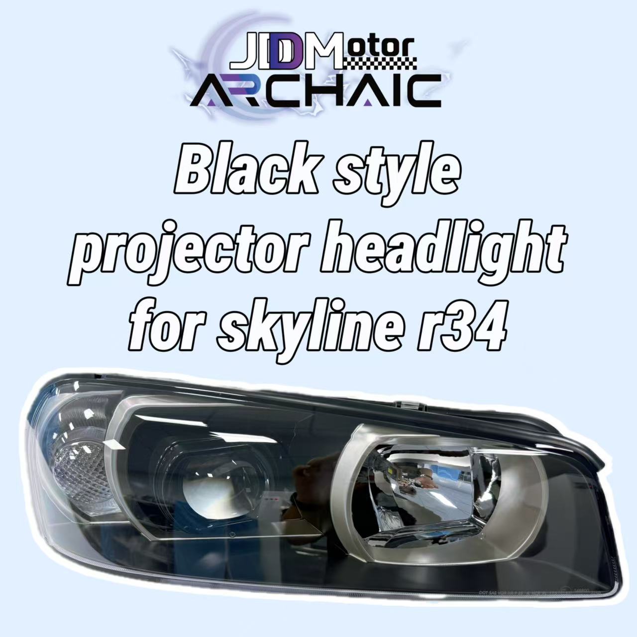 LED PROJECTOR Headlights For Nissan Skyline R34 GTR GT-R BNR34/GTT ER34 1998-2002 Projector Style